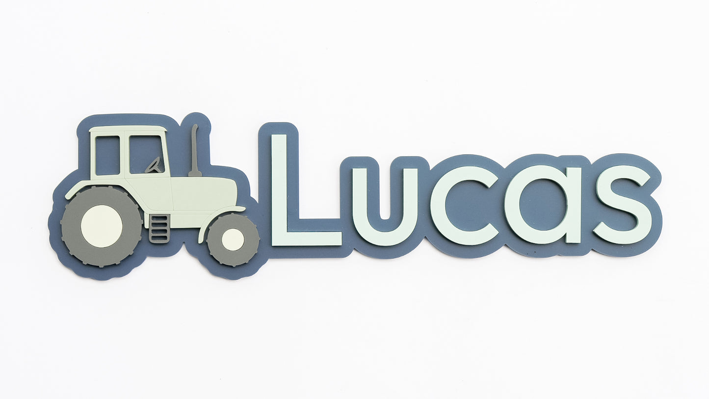 Personalized Tractor Name Sign