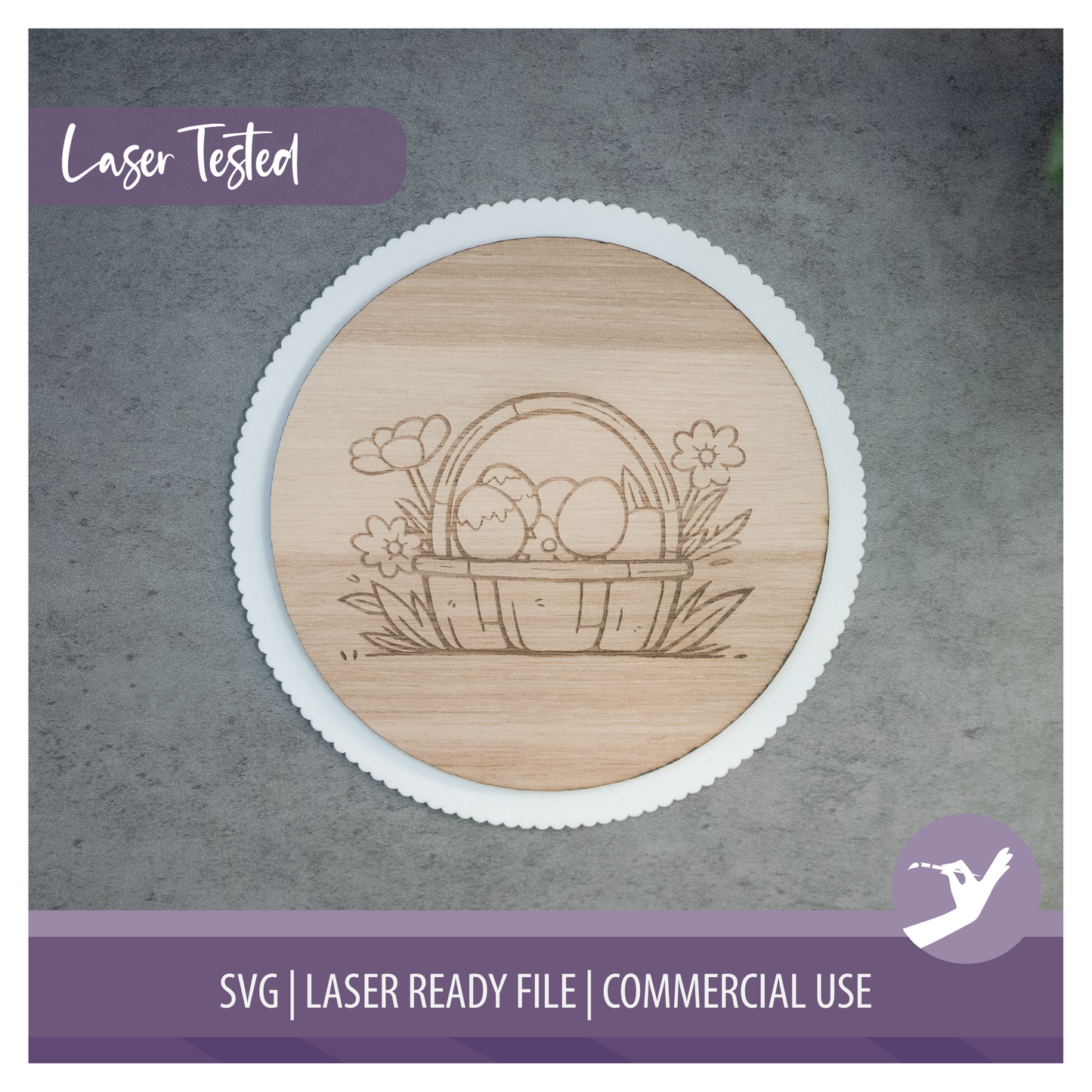 SVG Easter Basket Laser Design