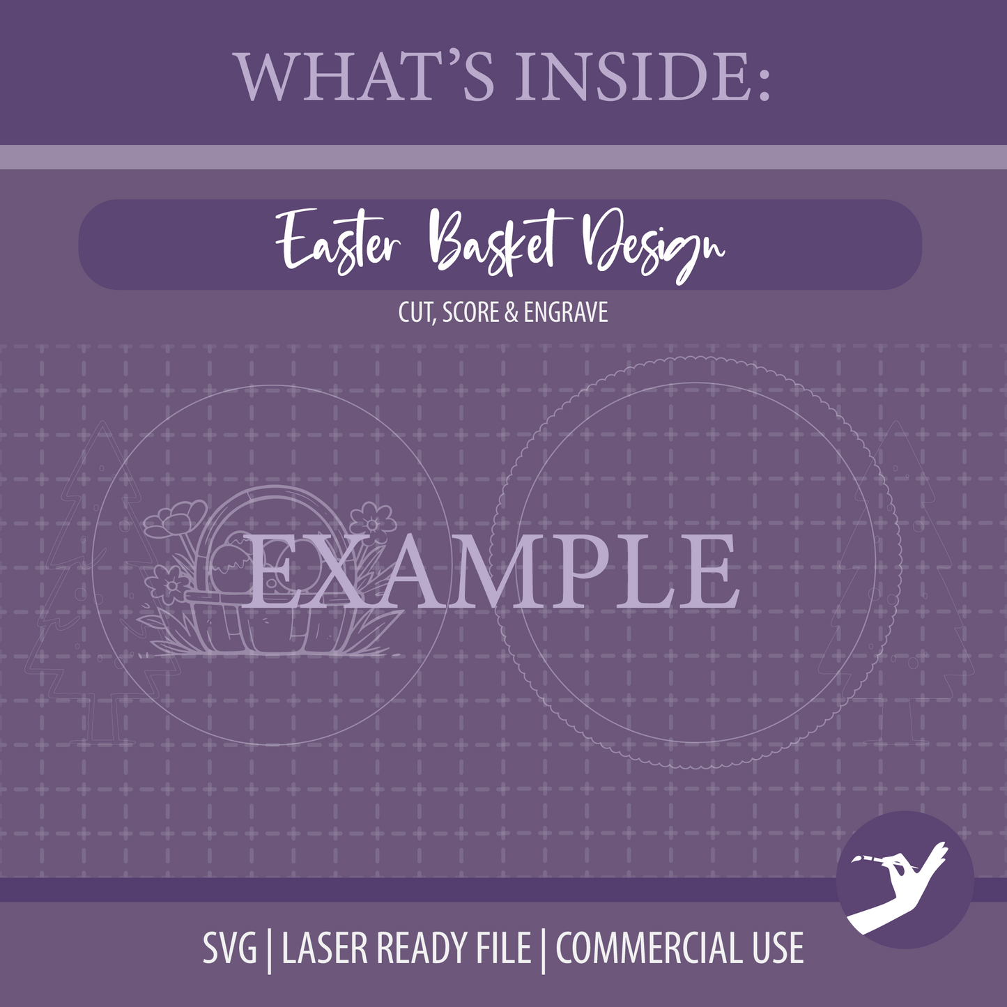 SVG Easter Bunny Laser Design