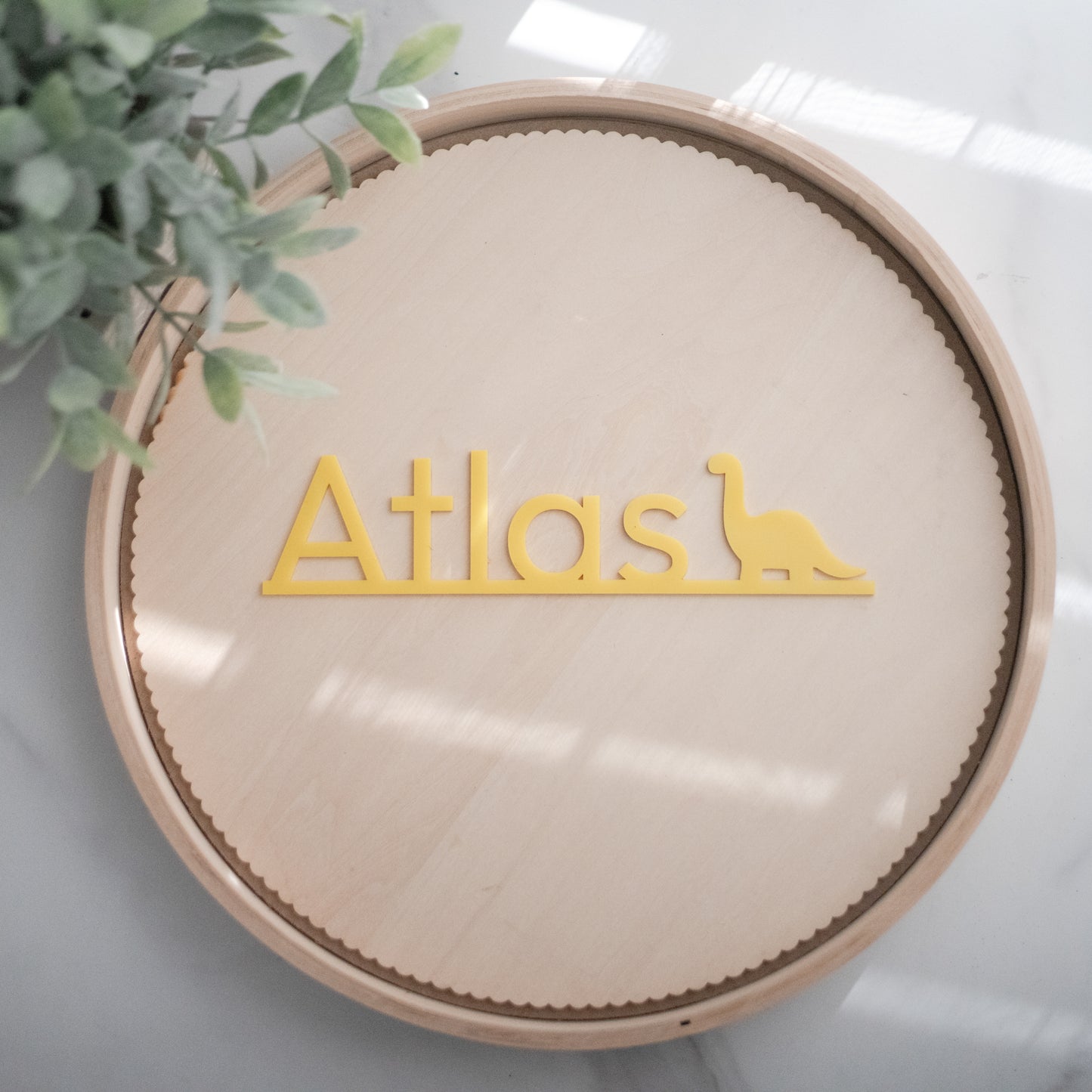 Personalized Round Name Plaque 1