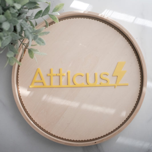 Personalized Round Name Plaque 1