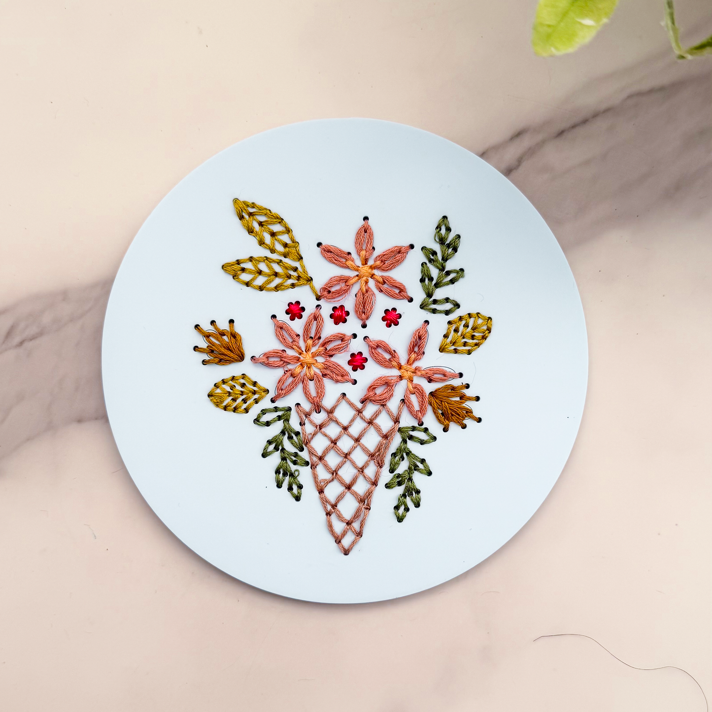 Ice cream cone in Bloom Embroidery Kit | Crafted Thoughtfully