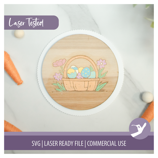 SVG Easter Basket Laser Design