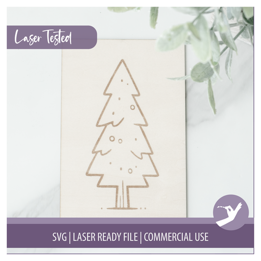 Christmas Tree SVG | Mini Frame Insert | 4x6 Table Decor | Laser Ready File | Holiday Home Decor | Commercial Use