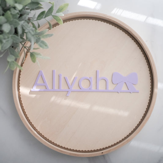 Personalized Round Name Plaque 1