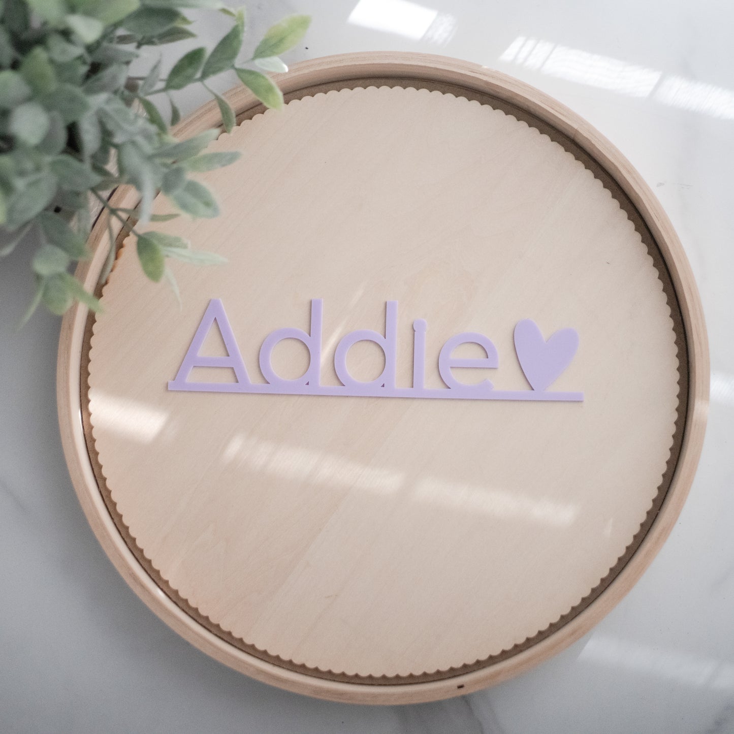 Personalized Round Name Plaque 1