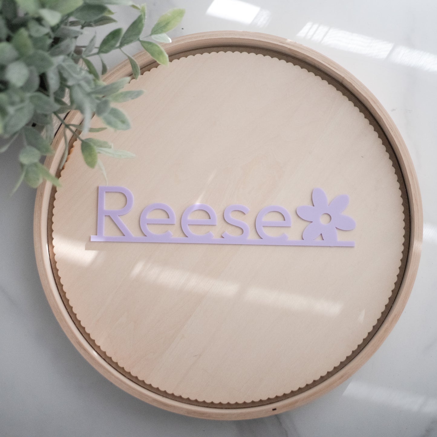 Personalized Round Name Plaque 1