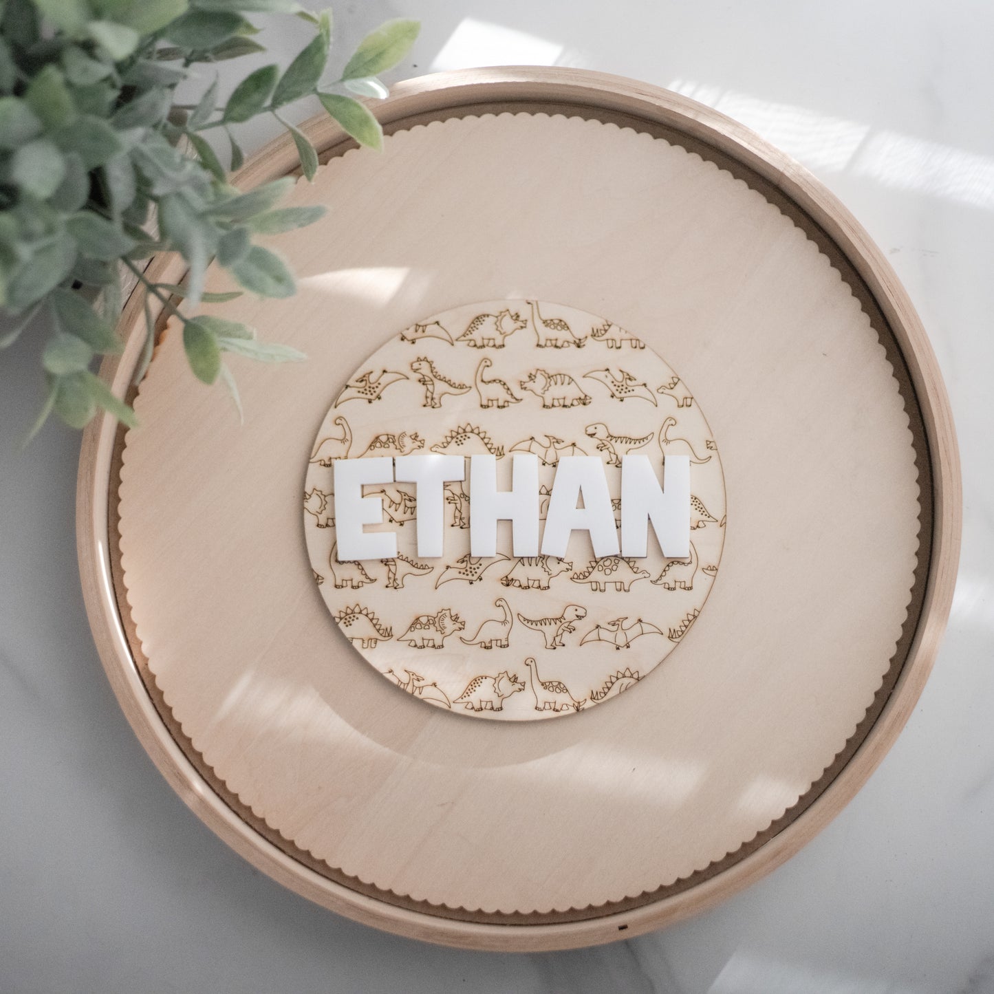 Personalized Round Name Plaque 2