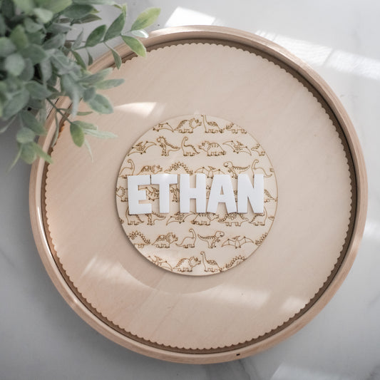 Personalized Round Name Plaque 2